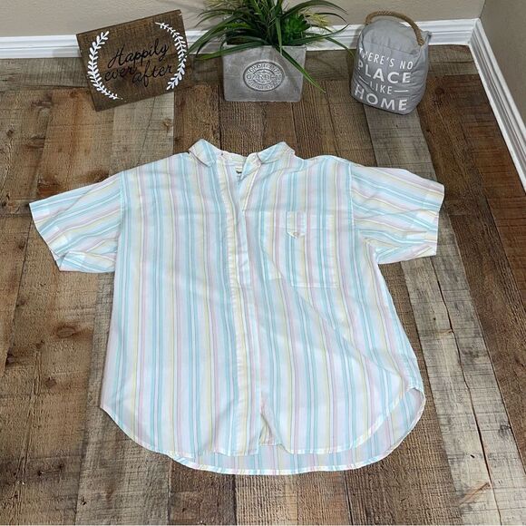 Vintage pastel Diane von furstenberg button down shirt - Picture 3 of 9